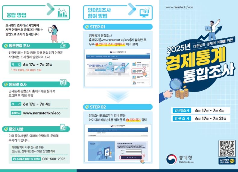 2025년 경제통계 통합조사 리플릿