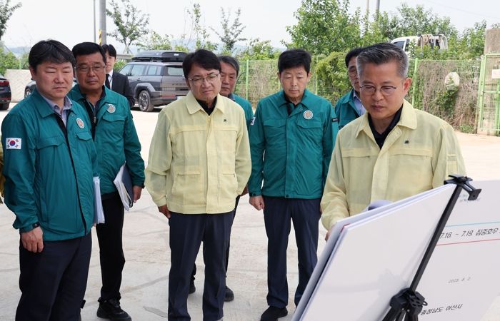 충남도-행안부 아산 와천 폭우피해 현장점검